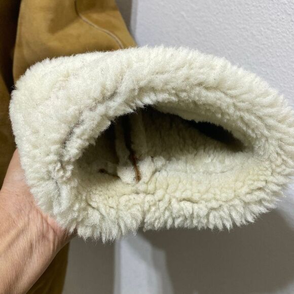 Vintage Owen Barry Tan Shearling
Jacket Coat Women’s Size Large - Picture 10 of 12